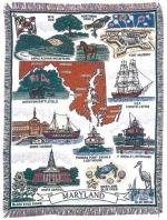 Maryland Land of Pleasant Tapestry Throw