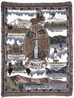 State of Oregon Tapestry Throw