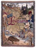 State of Louisiana Tapestry Throw