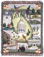State of Georgia Tapestry Throw