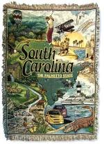 State of South Carolina Tapestry Throw