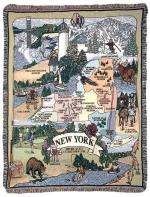 State of New York Tapestry Throw