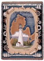 Fort Gratiot, MI Lighthouse Tapestry Throw
