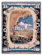 Nubble Light, ME Lighthouse Tapestry Throw