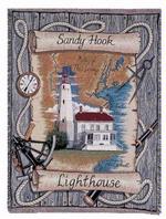 Sandy Hook, NJ Lighthouse Tapestry Throw