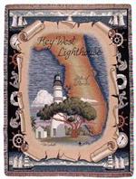 Key West, FL Lighthouse Tapestry Throw