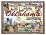 State of Oklahoma Tapestry Throw