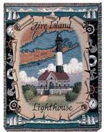 Fire Island Lighthouse Tapestry Throw