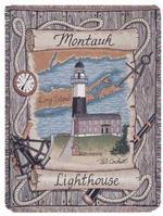 Montauk, NY Lighthouse Tapestry Throw