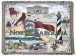 State of North Carolina Tapestry Throw