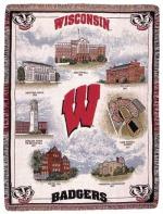 Collegiate - University of Wisconsin Tapestry Throw