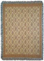 Fleur De Lis Natural Tapestry Throw