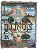 State of Illinois Tapestry Throw