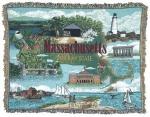 State of Massachusetts Tapestry Throw