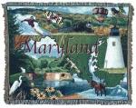 State of Maryland Tapestry Throw