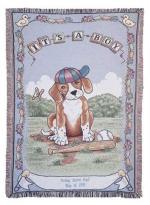Its A Boy Tapestry Throw