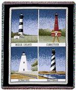 Lighthouses Tapestry Throw
