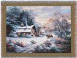 Snowy Evening Tapestry Throw 
