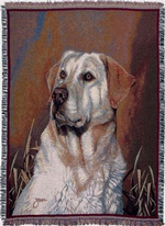  NEW Yellow Lab Tapestry Throw