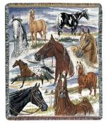Horse Sense Tapestry Throw