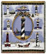 Coastal Christmas Tapestry Throw