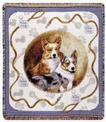 Pedigree Corgi Tapestry Throw