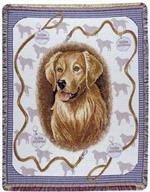 Pedigree Golden Retriever Tapestry Throw