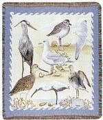 Shore Birds Tapestry Throw