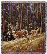 Whitetail Morning Tapestry Throw