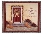 In Everything Give Thanks  Tapestry Throw