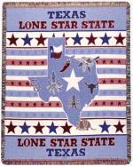 Texas Lone Star Tapestry Throw
