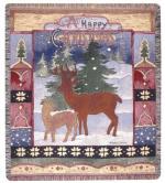 A Happy Christmas Tapestry Throw