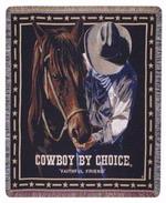 Cowboy by Choice Faithful Friend Tapestry Throw