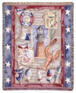 Nautical Sampler Tapestry Throw