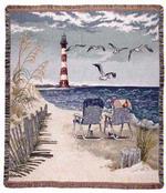 Seaside Escape Tapestry Throw