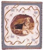 Pedigree Airedale Terrier Dog Tapestry Throw