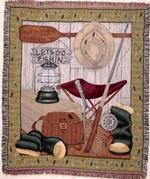 Let's Go Fishing Tapestry Throw