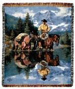 SALE 1 STOCK Reflections of the Rockies Tapestry Throw
