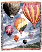 Hot Air Balloons Tapestry Throw