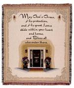 A Blessing for Your Home Tapestry Throw