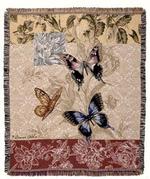 Butterfly Floral Tapestry Throw