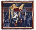 Back in the Saddle Tapestry Throw