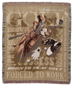 NEW Born to Golf Tapestry Throw
