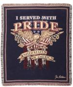 NEW I Served With Pride Tapestry Throw