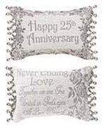   IN STOCK NEW 25th Anniversary Reversible Tapestry Word Pillow