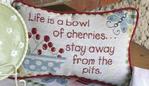 Cherry Jubilee Tapestry Word Pillow