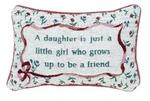 A Daughter Pillow Talk Tapestry Message Pillow