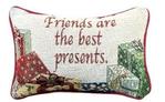 Friends Are The Best Presents Tapestry Word Pillow