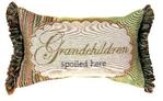   IN STOCK Grandchildren Spoiled Here Tapestry Word Pillow