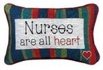 Nurses Are All Heart Tapestry Word Pillow